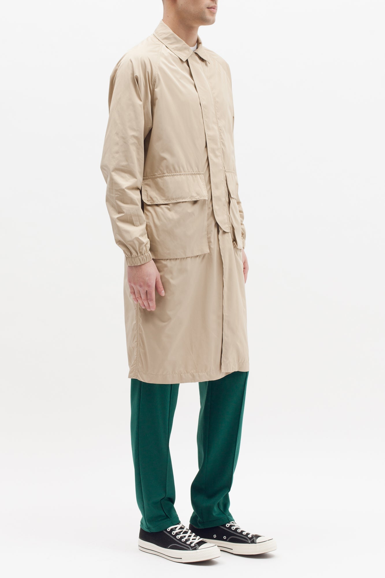 Long Trench Coat - Beige