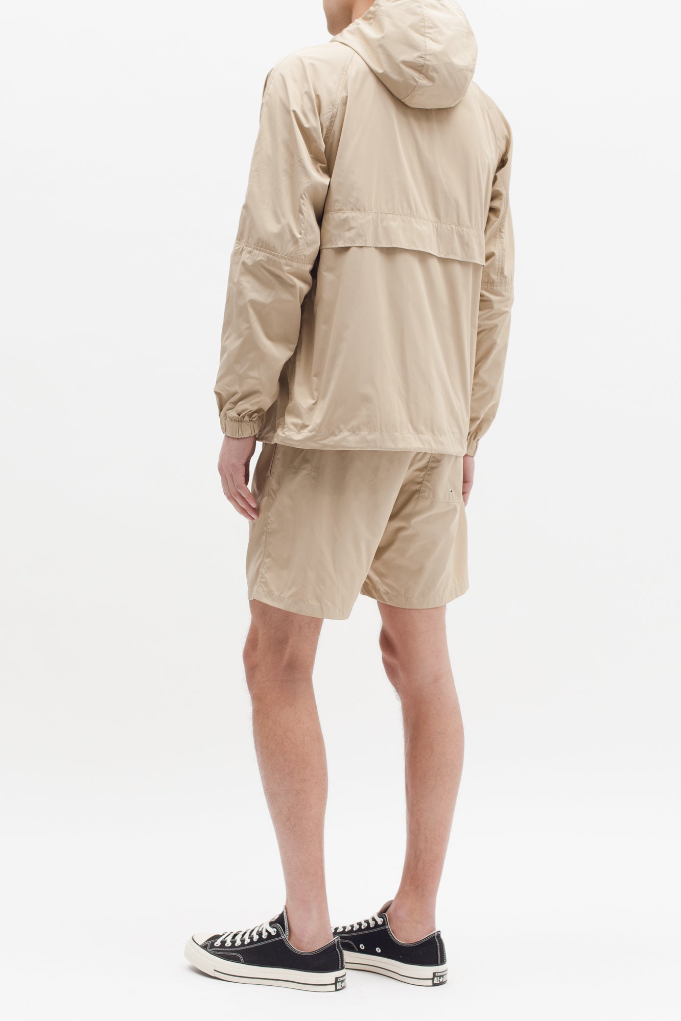 Nylon Popover Jacket - Beige
