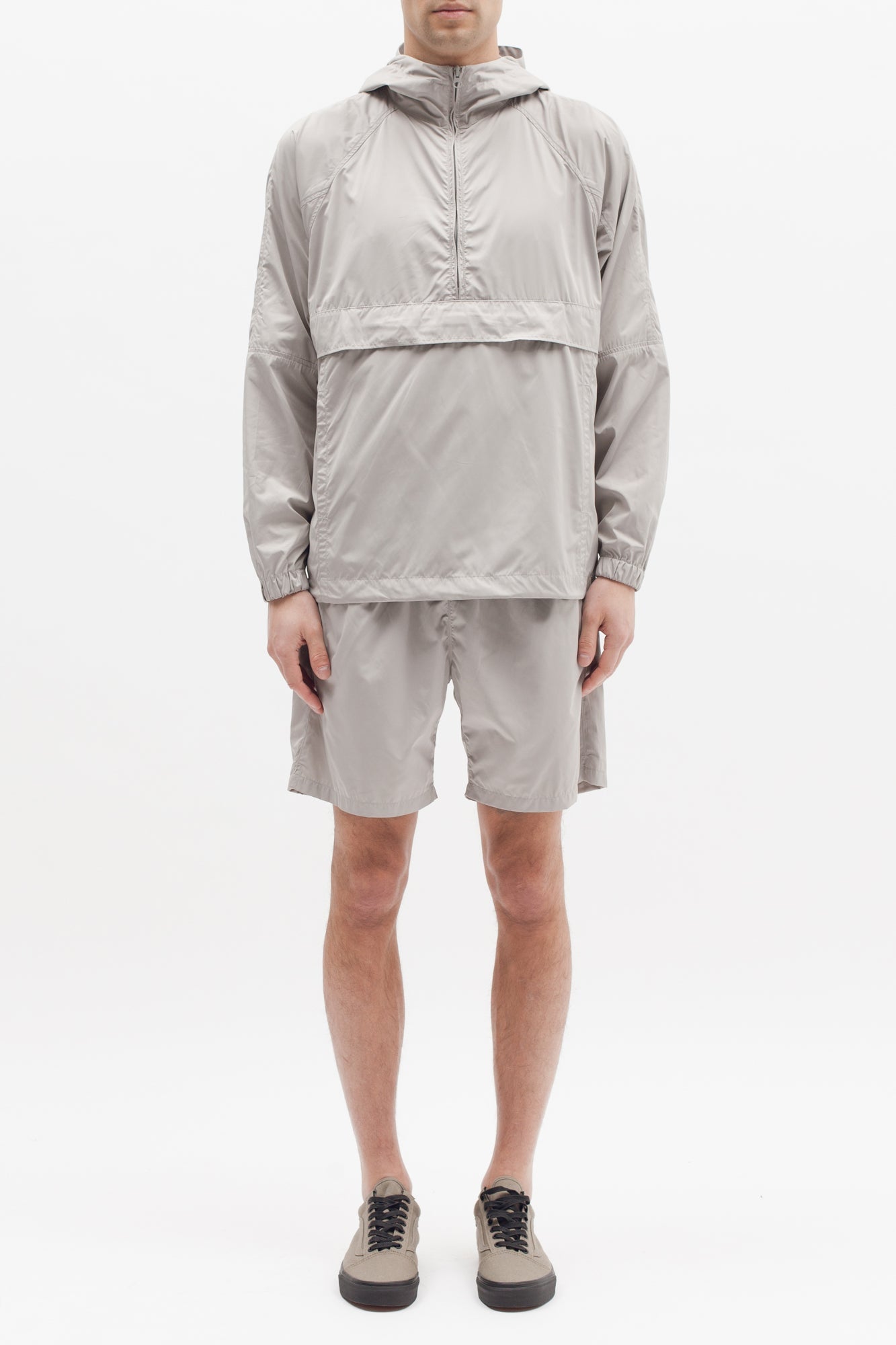 Nylon Popover Jacket - Grey