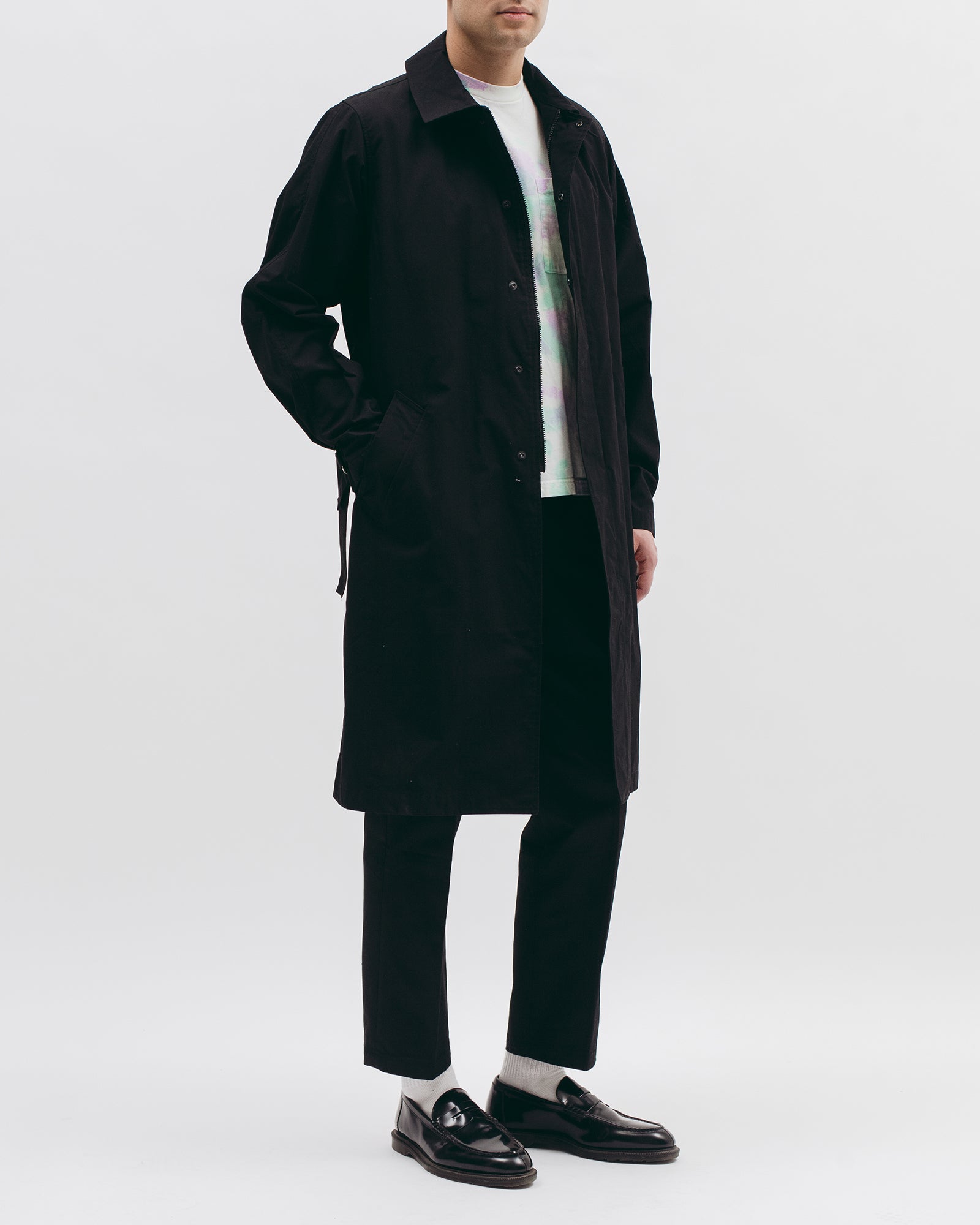 Belted Overcoat - Black